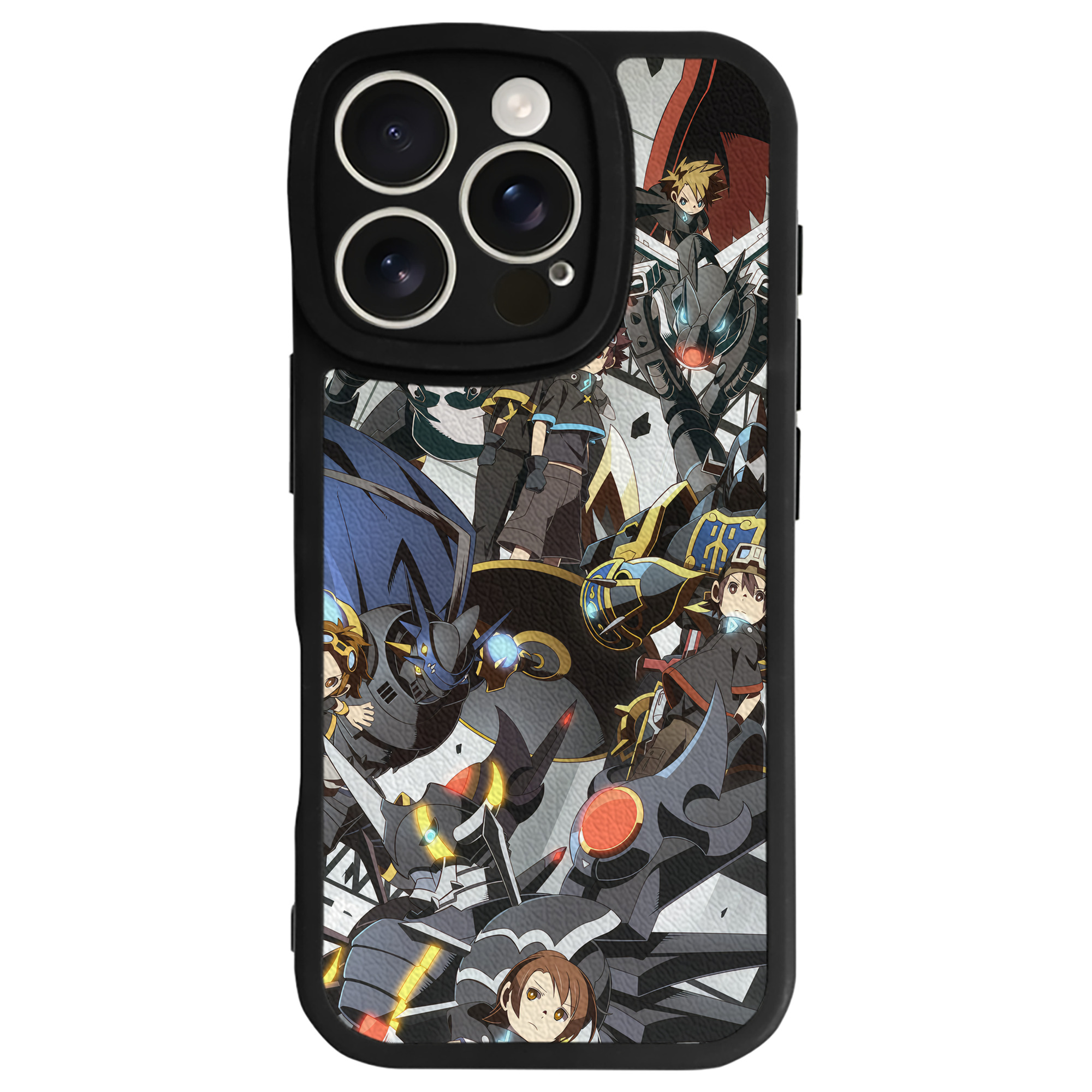 （画像用） Digimon デジタルモンスター/デジモン 【iPhone 16シリーズ対応】シリコンスマホケース（レザー調） 材質：シリコン